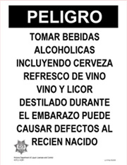 Pregnancy warning sign (Spanish)